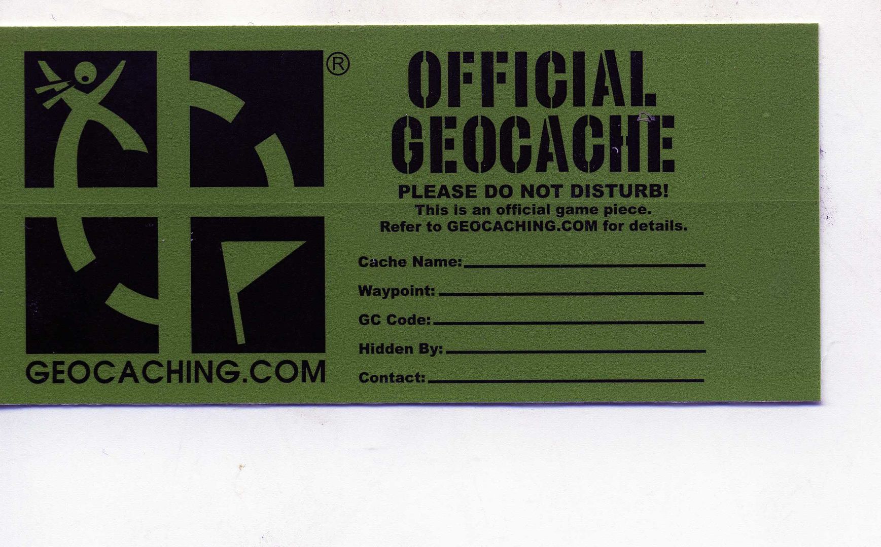 official geocache label