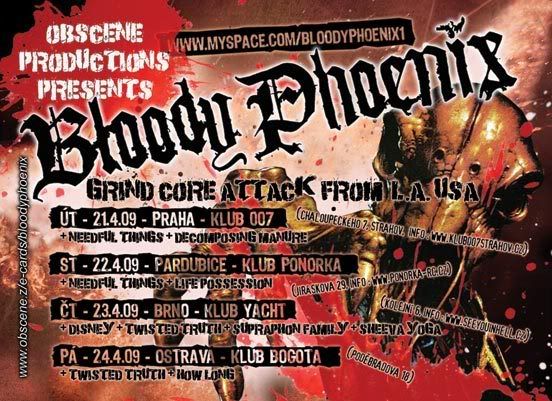 Bloody Phoenix tour 2009 flyer