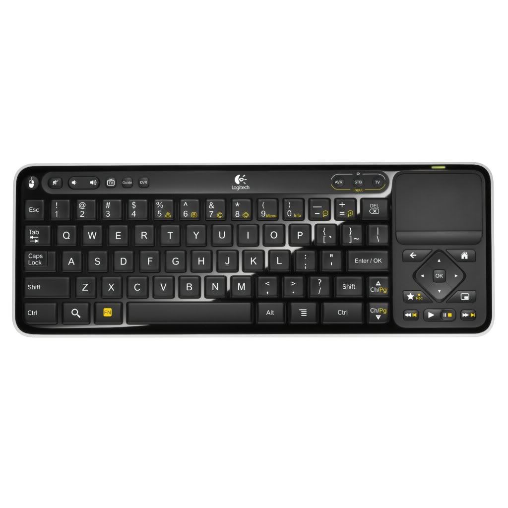 Logitech InCurve Keys design - 18 mm pitch - 2 mm travel. Touchpad Area: Rectangular touchpad (60 x 40 mm) Single click operation (No Right Click)