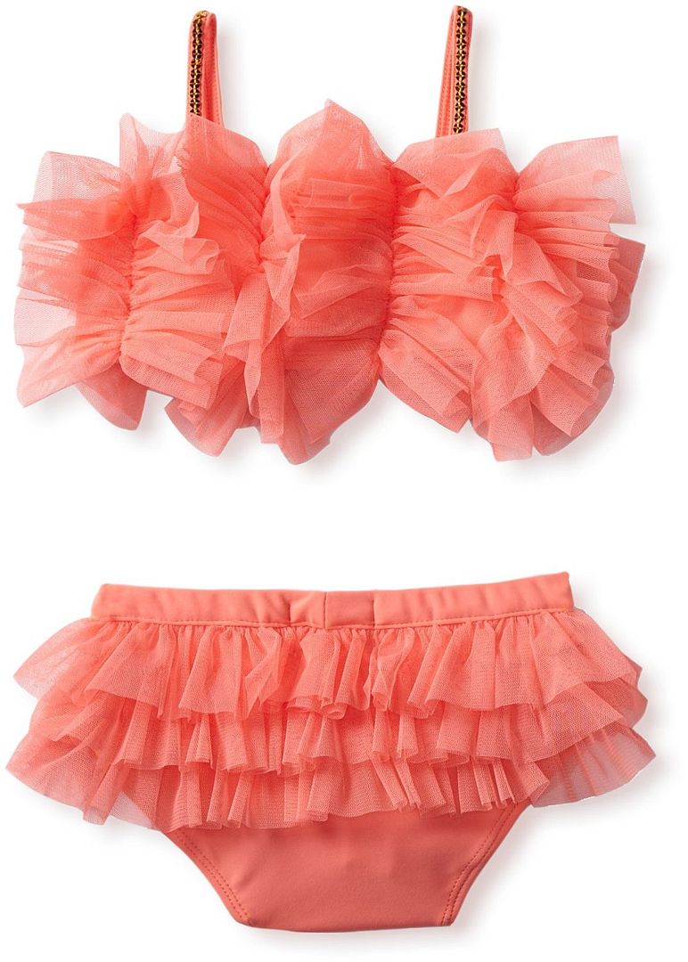 Mud Pie Flamingo Fun Print Bikini Bathing Suit Swimsuit Pink Girls New eBay