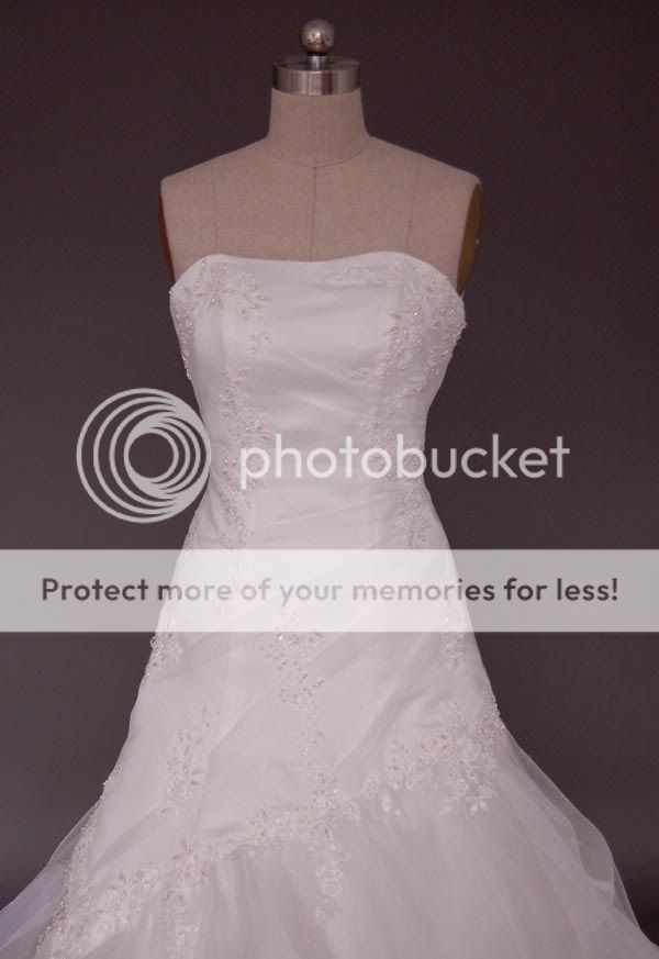 Wedding Dress White Size 10 Adjustable  